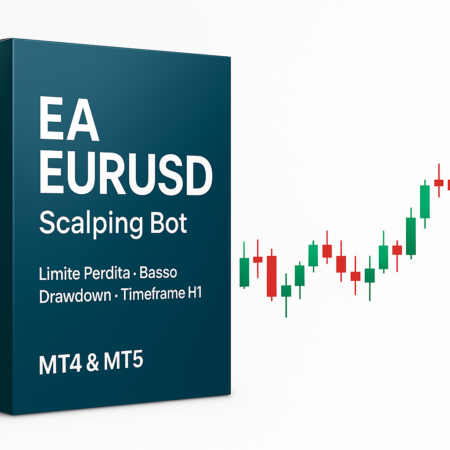 EA EURUSD, Expert Advisor EURUSD, scalping bot, robot trading EURUSD, trading automatico MT4, trading MT5, basso drawdown, limite perdita, bot forex EURUSD, strategia H1, robot forex, software trading EUR/USD